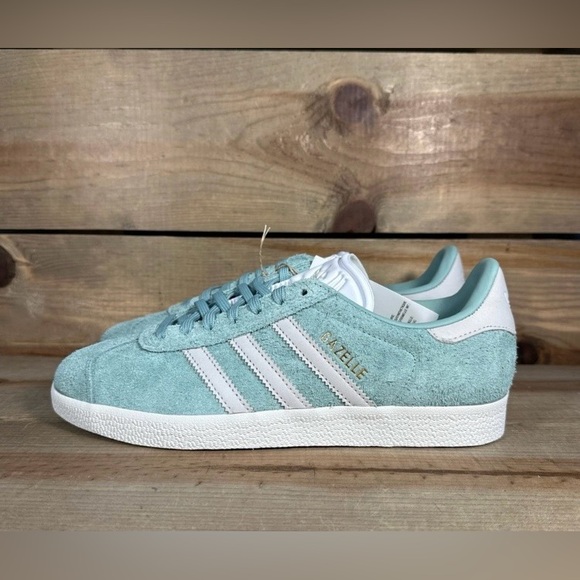 🏷️NIB Adidas Gazelle Originals Hazy Green Sneakers Suede Women’s Shoe 7 - Picture 5 of 8